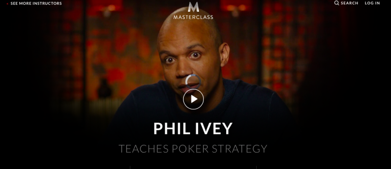 MasterClass宣布扑克名人堂成员Phil Ivey将教授扑克策略