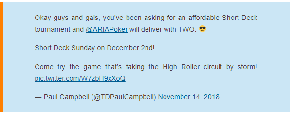 阿瑞尔推出针对低额玩家的短牌扑克锦标赛