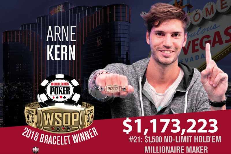 Arne Kern赢得2018 WSOP $1,500百万富翁赛事胜利