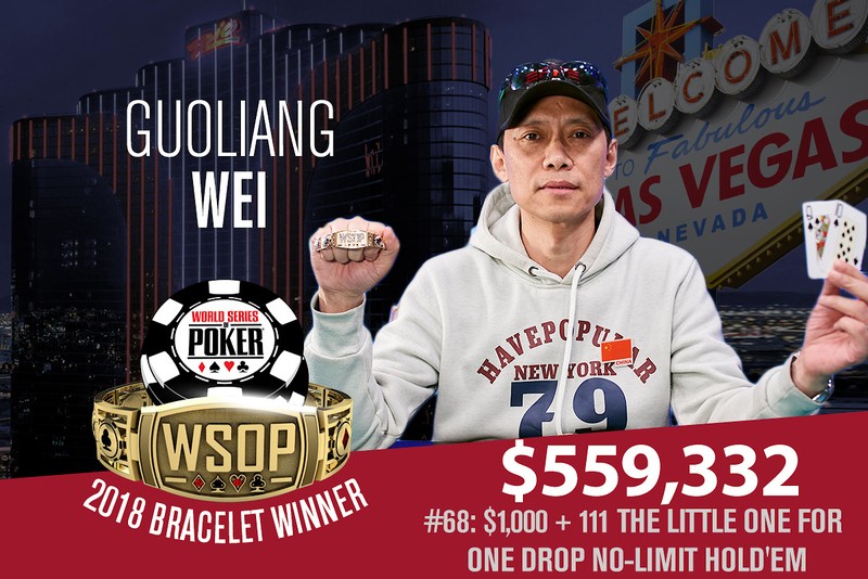 魏国梁斩获WSOP小型一滴水赛事冠军！