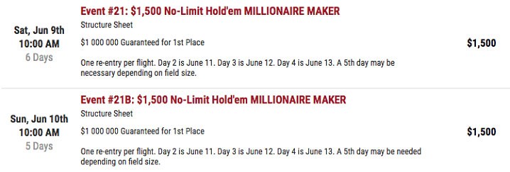 2018 WSOP重要赛事大盘点