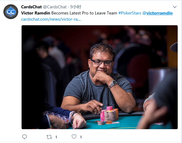 Victor Ramdin宣布离开扑克之星战队！