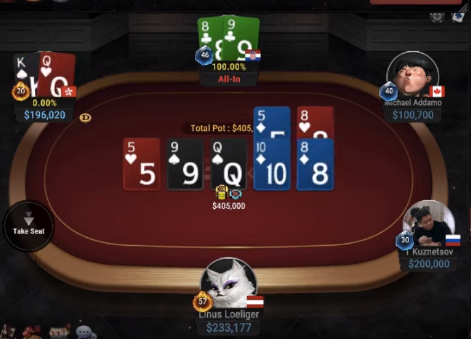 【GG扑克】Wiktor Malinowski用中对打出一个40万的巨额底池