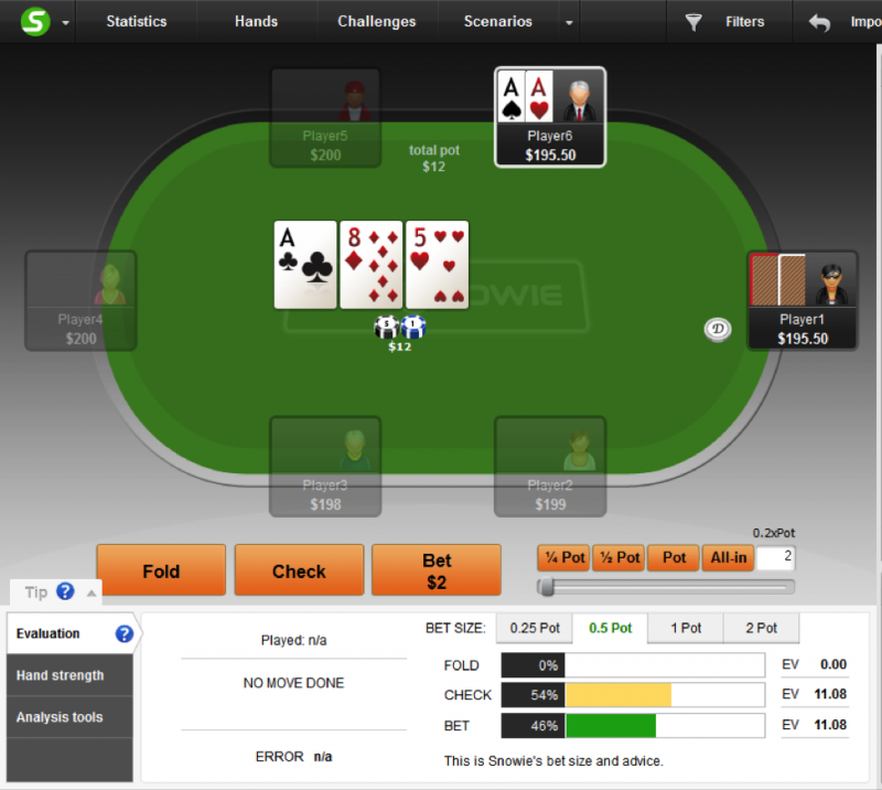 PokerSnowie研究：你有阻断牌意识吗？
