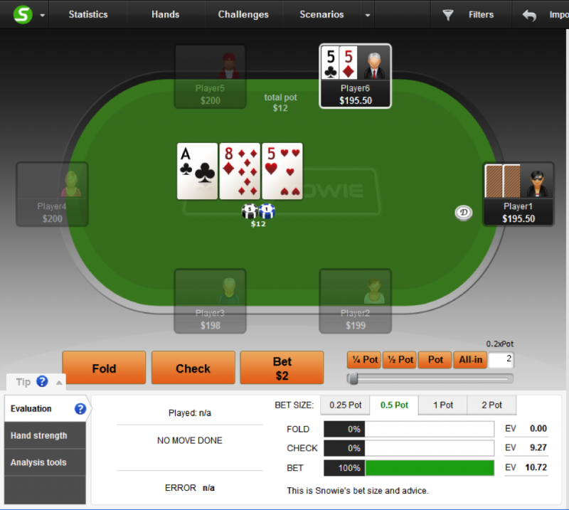 PokerSnowie研究：你有阻断牌意识吗？
