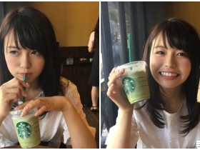 【GG扑克】好可愛！青山大學「天然呆甜美女孩」，拍照賣萌「左手飲料成亮點」！