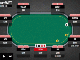 【GG扑克】牌局分析：是否用AQ构成的两对在河牌圈下注？