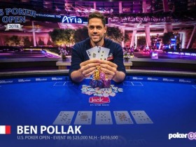 【GG扑克】Benjamin Pollak取得美国扑克公开赛第六项赛事冠军