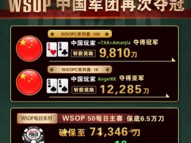 【GG扑克】WSOPC每日赛况更新！5月26日  中国军团再度夺得冠军!!