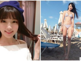 【GG扑克】超甜美台灣空姐！可愛萌臉紅到日本，「比基尼美腿照」真的太殺了！