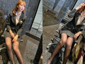 【GG扑克】前空服員「寇妮 Connie」轉戰飯店櫃檯　制服底下的黑絲美腿太性感