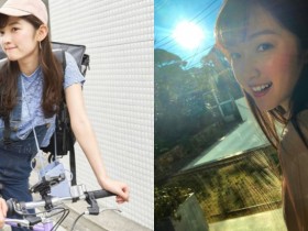 【GG扑克】日本的外送也很正！超甜美Uber Eats「正妹外送員」騎腳踏車送餐到家