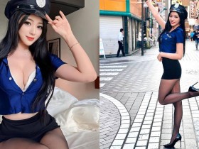 【GG扑克】長腿御姐「謝立琪 Kiki」東京街頭化身性感女警！路過都想被她逮捕！