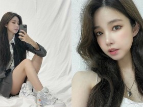【GG扑克】韓國「校服女神」制服帶有小心機，「性感的腿部線條」超撩人！