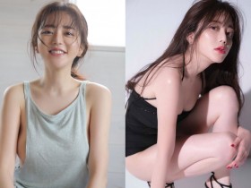 【GG扑克】正妹大胃王「谷あさこ」細肩帶背心內衣失蹤 轉身「側乳溢出」飽滿胸型外洩