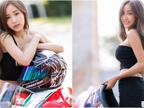 【GG扑克】重機美少女出沒!「Thanyarat」皮衣勁裝騎在車上曲線太猛啦,駕馭重機也駕馭我的心~