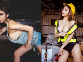 【GG扑克】傲嬌小可愛「米樂」渾圓哈密瓜奶乳輪超深邃 寬鬆吊嘎藏不住「豐沛乳量」側乳從旁溢出