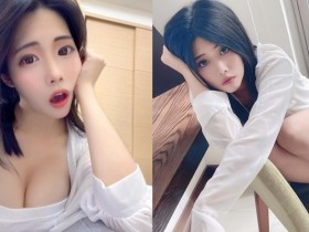 【GG扑克】JKF 女郎「咿呦」白襯衫辣照連發!嘴甜喊話:不能對我動手動腳,但可以動心