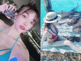 【GG扑克】美女餵鯊魚?美乳正妹「KAKA」海島度假,「窈窕雪肌」太美味好怕她真的被吃掉!