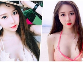 【GG扑克】正妹海邊中路大開,「超雪白美肌」看了口水狂流啊!