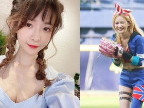 【GG扑克】受邀為中信開球!實況女神「蛋捲」現場重現「讓館長笑翻」的魔性歌聲