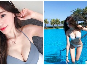 【GG扑克】網拍正妹「身材太兇爆」!低頭劃水「飽滿美乳」要蹦出了!