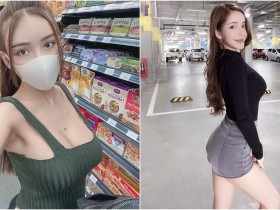 【GG扑克】胸懷大痣!超市巧遇「超胸小姊姊」叫人視線難以轉移!美豔外型散發超強大電力