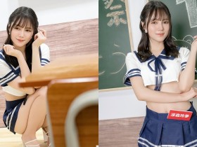 【GG扑克】誘惑美乳學服女神「涼森鈴夢」,「火辣前傾」臀型超性感!