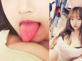 【GG扑克】天然級南韓巨乳妹!只是高中生而已,竟然長輩大到躺著也能舔到自己的奶…