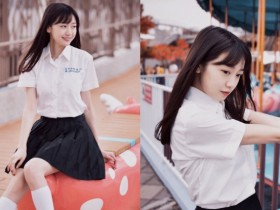 【GG扑克】清純力爆發!「中山小學妹」樂園甜笑惹人愛,制服下的「小波霸」讓網友驚嘆!