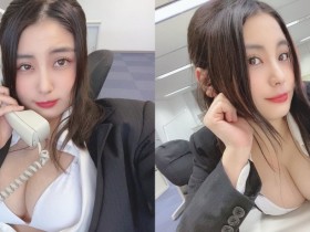 【GG扑克】上班不安分!巨乳OL「トロたん」座位上袒胸露乳大解放 最後甚至掀裙洩神秘黑三角