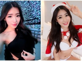 【GG扑克】耶誕城驚見超火辣正妹,香肩外露性感到極點,聖誕裝美乳也超搶鏡!