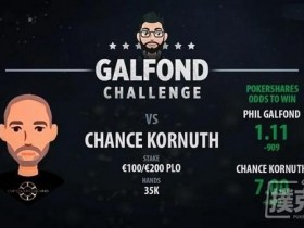 【GG扑克】Galfond对阵Chance Kornuth，第三场挑战赛日期确定