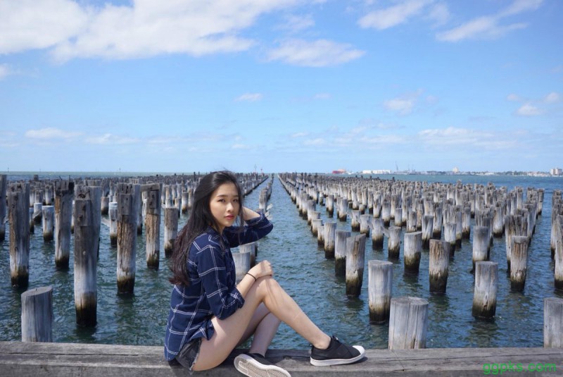 【GG扑克】大长腿正妹Andrea Tan 空姐女神甜美笑容迷人