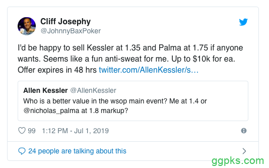 Allen Kessler结束连续15年无缘WSOP主赛钱圈的厄运