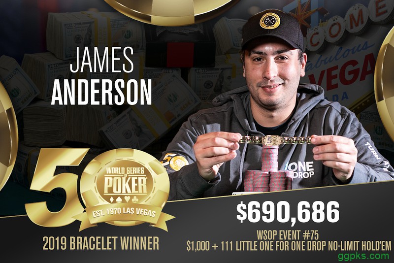 James Anderson斩获$1,111小型一滴水赛事冠军，入账$690,686！