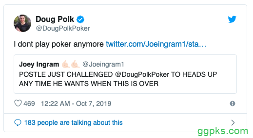 Mike Postle发起单挑捍卫自己无辜，Doug Polk邀其上自己节目