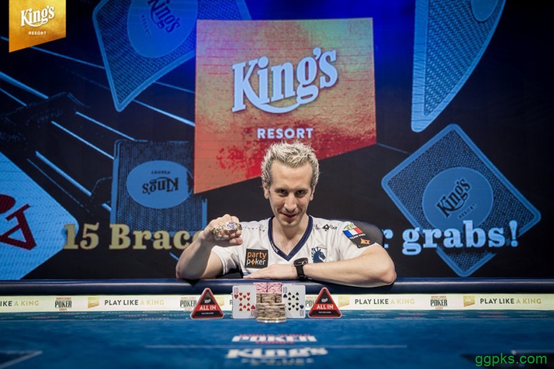 Partypoker战队牌手Bertrand ‘ElkY’ Grospellier斩获巨人赛胜利，奖金€190,375