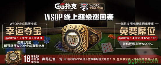 GG扑克WSOP线上超级巡回赛完整赛程公布