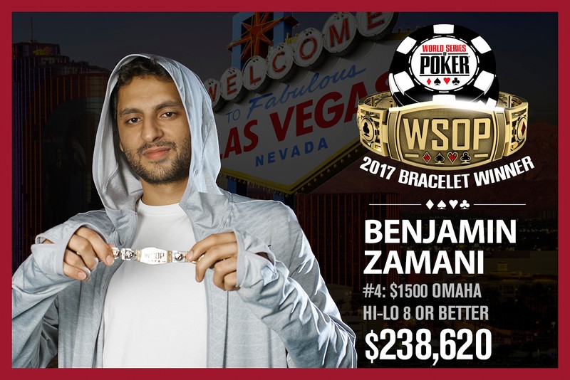 Ben Zamani赢得WSOP $1,500奥马哈高低扑克赛事冠军