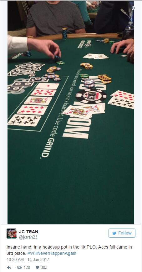 2017 WSOP最神奇的一手牌！