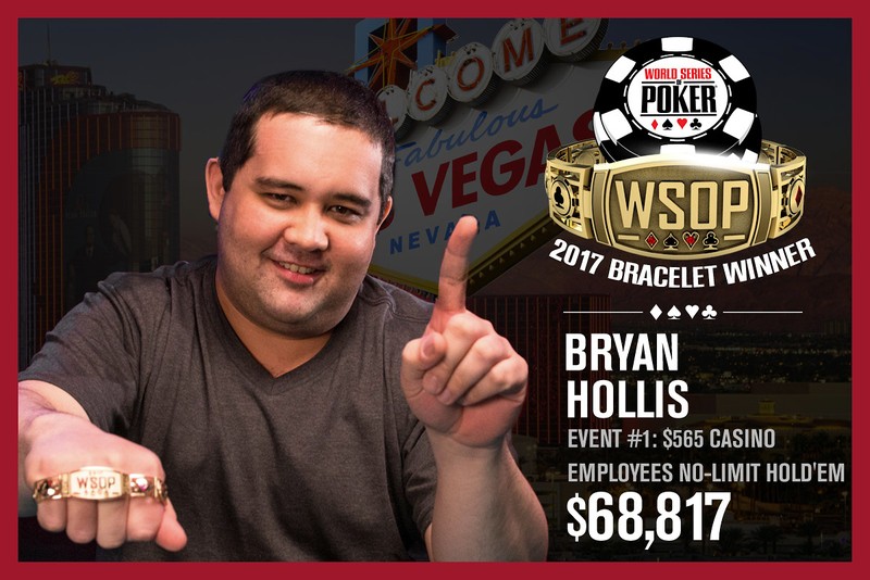 Bryan Hollis——2017 WSOP首位金手链得主