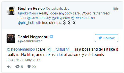Daniel Negreanu：Luke Schwartz只不过说出了实情而已