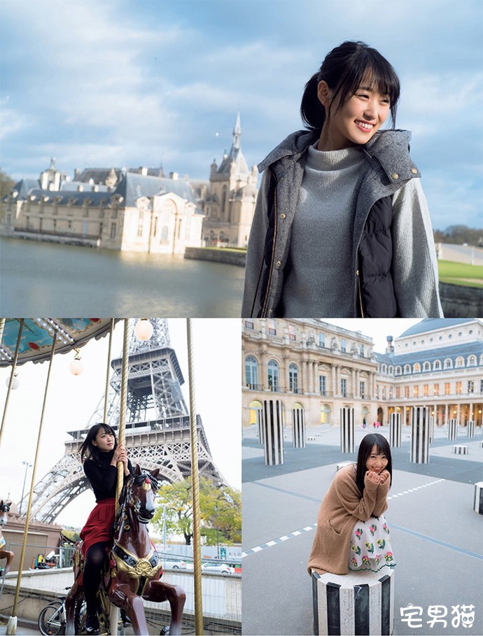女子偶像组合榉坂46队长菅井友香大小姐气质放出法国宣传照