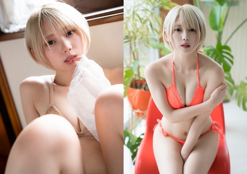 【GG扑克】短髮俏妞「篠崎こころ」爆乳比基尼展現誘人曲線 色氣充沛撩人表情整個超引戰