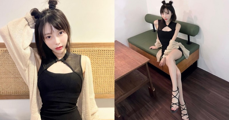 【GG扑克】152cm小隻馬女孩「林瑩」好苗條!性感旗袍秀「修長美腿」比例超好!