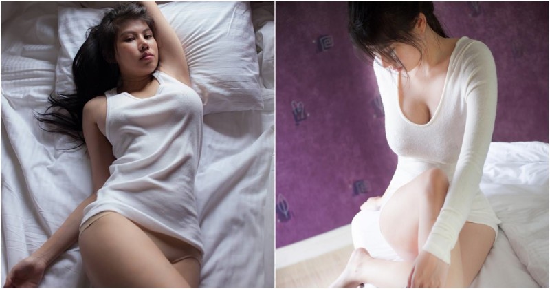 【GG扑克】記錄女友起床時刻！睡醒沒穿內衣「大奶形狀突出」 賴床伸懶腰翹起蜜桃臀！