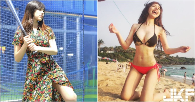 【GG扑克】高衩洋裝「打棒球奶妹」！技術不及格但「露腿滿分」！仔細看還有超猛身材啊！