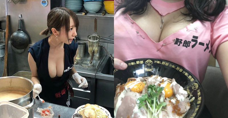 【GG扑克】東京必朝聖拉麵店!H奶店員甩奶端上「超爆乳拉麵」給你爆滿蛋白質!
