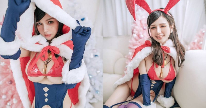 【GG扑克】混血辣模「古榕榕」化身爆乳小魔女,超嗆辣「聖誕裝扮」讓人眼睛快掉出來!